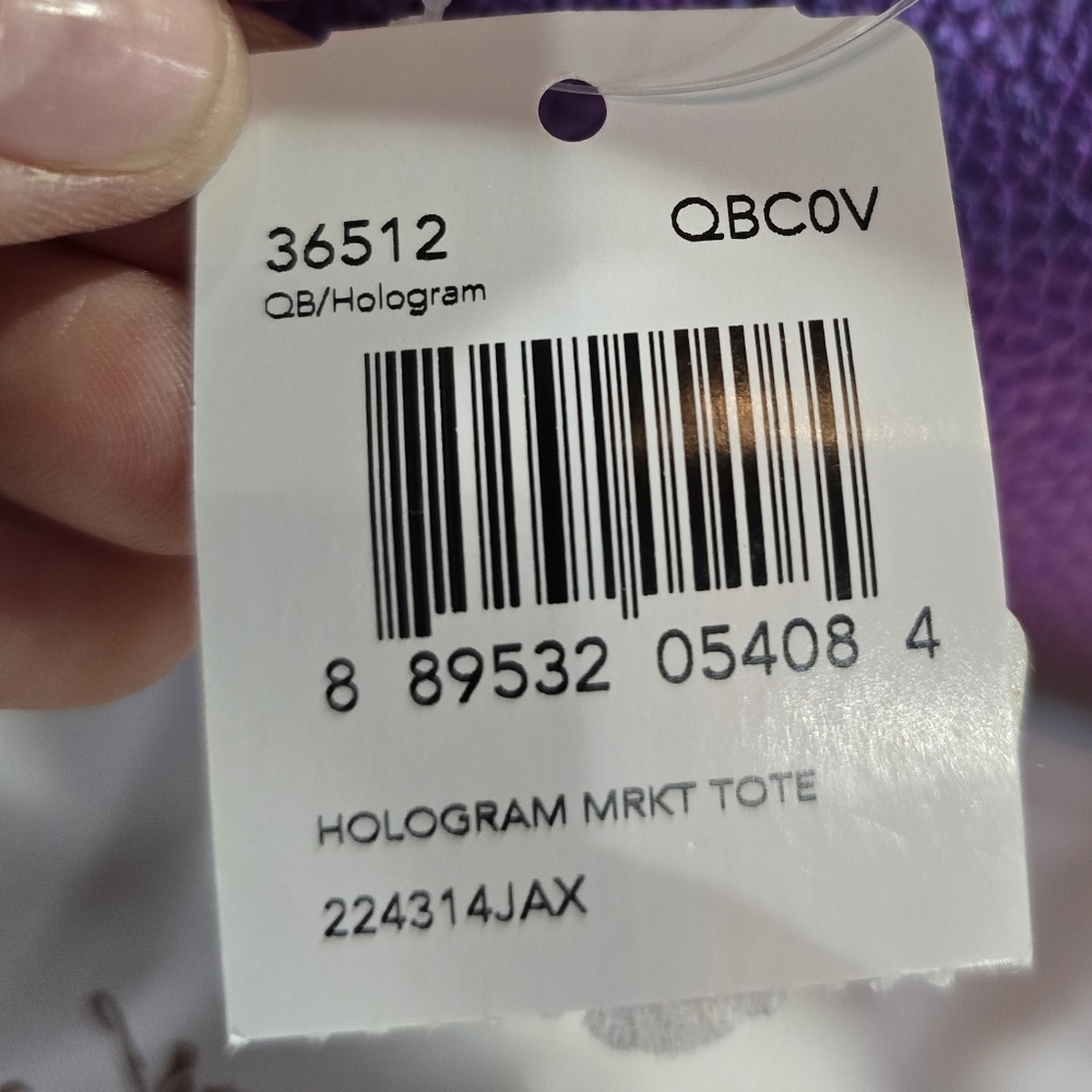 RaRE 🧜‍♀️NWT!!!🦄 COACH HOLOGRAM OILSLICK MARKET TOTE L/XL 36512 Unicorn - Picture 2 of 16